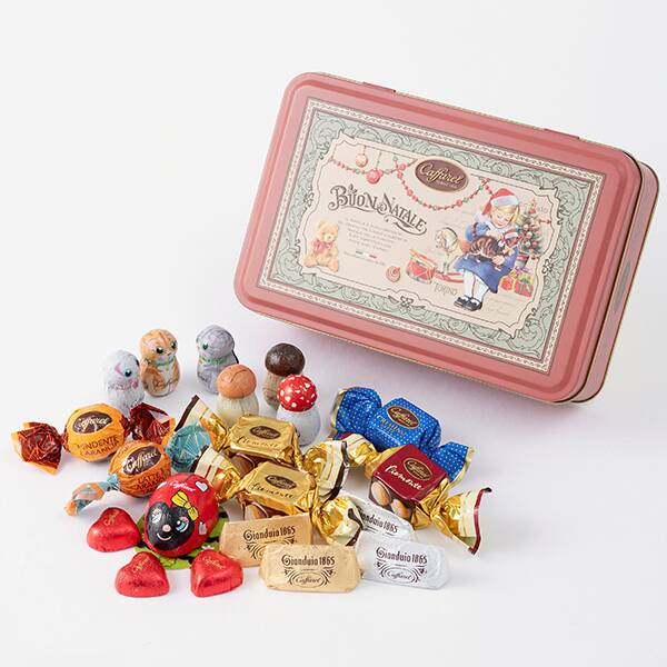 オンラインストア限定　カファレル　ノッテサンタ缶　ジャンドゥーヤチョコレート　20p【クリスマス】