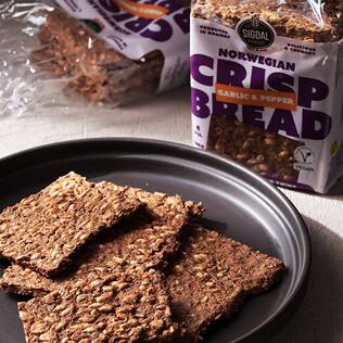 シグダル　クリスプブレッド　ガーリック＆ペッパー　190g