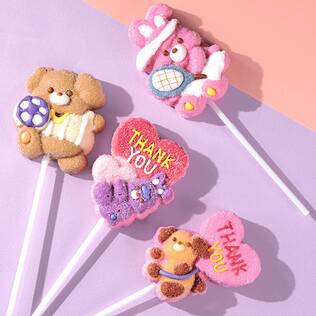 マシュマロ　ロリポップ（ドッグ＆ラビット）　1p