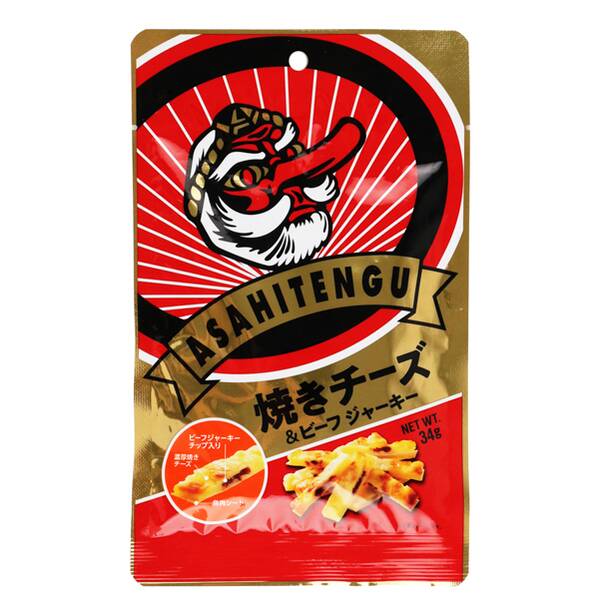 アサヒテング　焼きチーズ＆ビーフジャーキー　34g