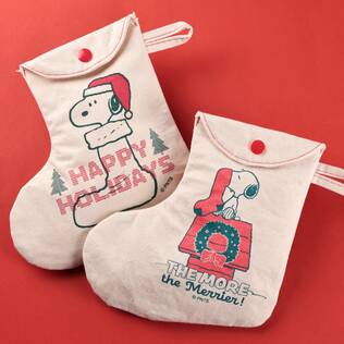 オンラインストア限定　スヌーピー　オーガニックコットン　ホリデーソックス　1個【クリスマス】