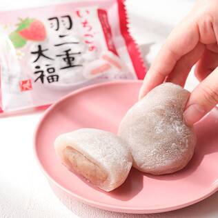 いちごの羽二重大福（栃木県産とちあいかピューレ使用）　1個【賞味期限：2026/6/13】