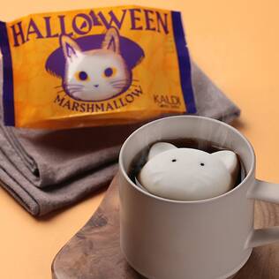 ハロウィンマシュマロ　ネコ　1p【ハロウィン】【賞味期限：2025/11/15】