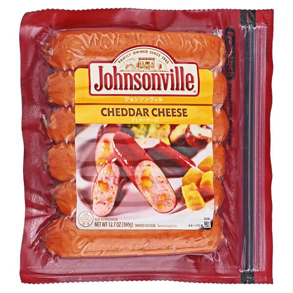 【冷蔵】ジョンソンヴィル　ソーセージ　チェダーチーズ　360g【賞味期限：2025/3/22】
