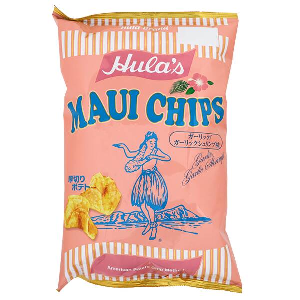 フラ印　マウイチップス　ガーリック！ガーリックシュリンプ味　125g