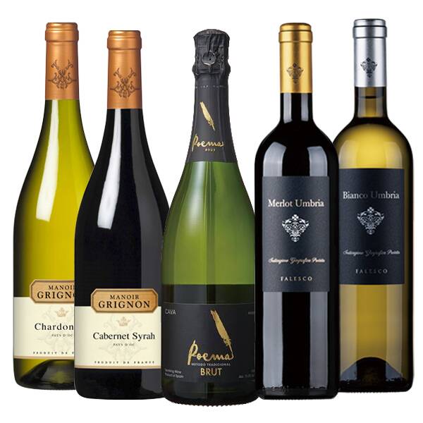 【お酒】オンラインストア限定　定番おすすめ！赤白泡　厳選5本セット