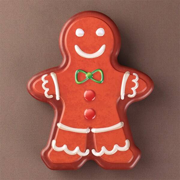 オンラインストア限定　ウィンデル　クリスマスシェイプティン　1個【クリスマス】（ジンジャーブレッドマン）