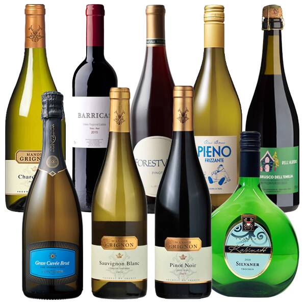 【お酒】オンラインストア限定　デイリーワイン赤白泡　厳選9本セット