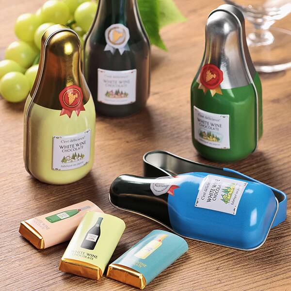 白ワインチョコ　ミニボトルティン　24g