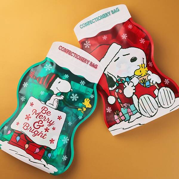 スヌーピー　クリスマス　　コンフェクショナリージッパーバッグ　10p【クリスマス】
