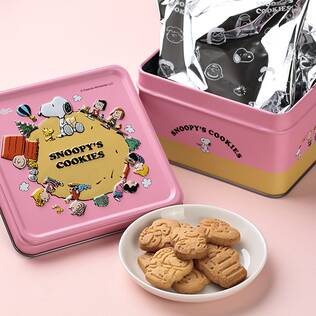 ホッカ　スヌーピーエンボス缶（メープル）　70g