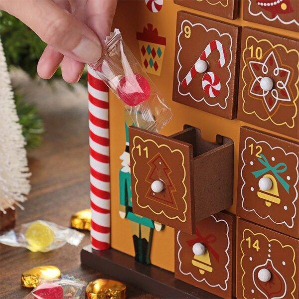 クリスマスお菓子の家ウッドボックスカレンダー 1個 カルディコーヒーファーム オンラインストア クリスマスお菓子の家ウッドボックスカレンダー 1個 カルディコーヒーファーム オンラインストア