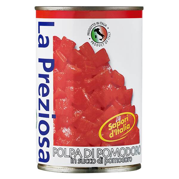 ラ・プレッツィオーザ ダイストマト缶 400g - カルディコーヒー
