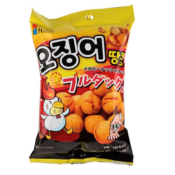ハンジュン　イカピーナッツスナック（辛ブルダック味）　90g