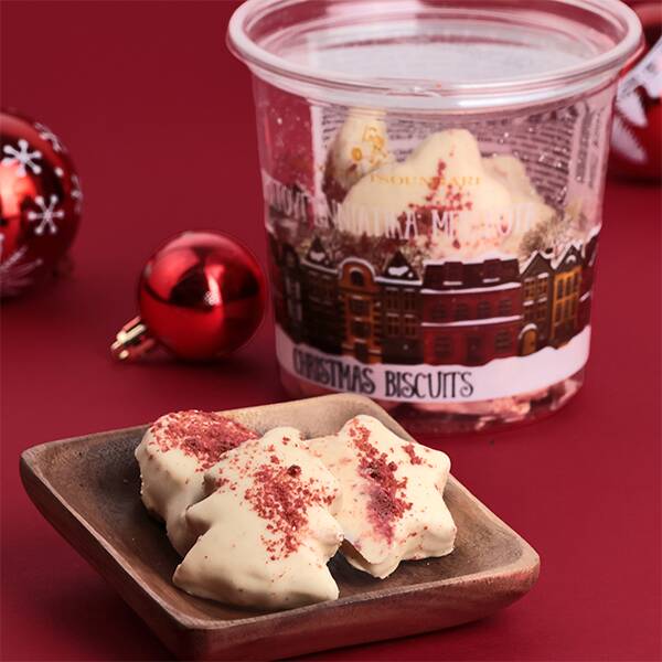 ツンガリ　グレーズドクリスマスクッキー（ホワイト）　250g【クリスマス】