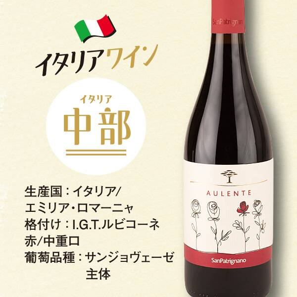 【お酒】サン・パトリニャーノ　アウレンテ・ロッソ（赤）