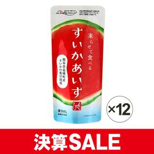 ＜12個＞凍らせて食べる　すいかあいす　100g×12個（熊本県益城町産すいかの果汁使用）