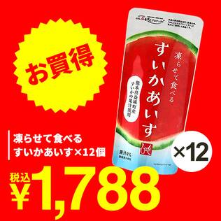 ＜12個＞凍らせて食べる　すいかあいす　100g×12個（熊本県益城町産すいかの果汁使用）