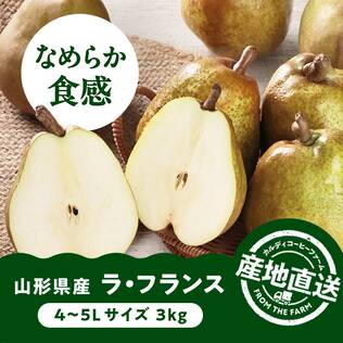 【予約販売】オンラインストア限定　山形県産ラ・フランス　大玉（4-5Lサイズ）3kg●産地直送・送料込み●【11月中旬-下旬頃お届け予定】