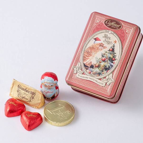 【カルディ】オンラインストア限定 カファレル クリスマス缶(小) ジャンドゥーヤチョコレート 5p 【カルディ】オンラインストア限定 カファレル クリスマス缶(小) ジャンドゥーヤチョコレート 5p