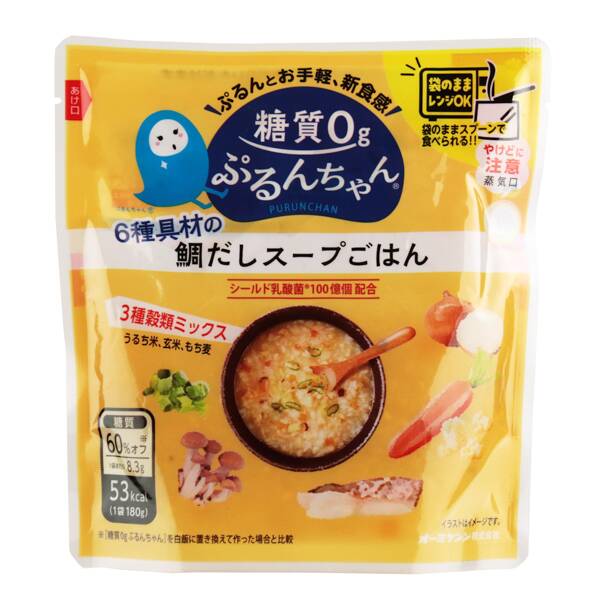 【カルディ】オーミケンシ 糖質0gぷるんちゃん 鯛だしスープごはん 180g 【カルディ】オーミケンシ 糖質0gぷるんちゃん 鯛だしスープごはん 180g