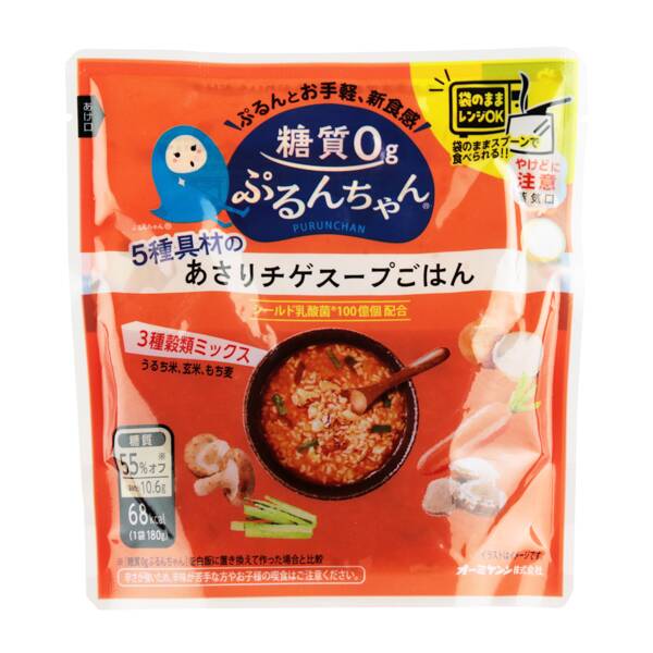 【カルディ】オーミケンシ 糖質0gぷるんちゃん あさりチゲスープごはん 180g 【カルディ】オーミケンシ 糖質0gぷるんちゃん あさりチゲスープごはん 180g