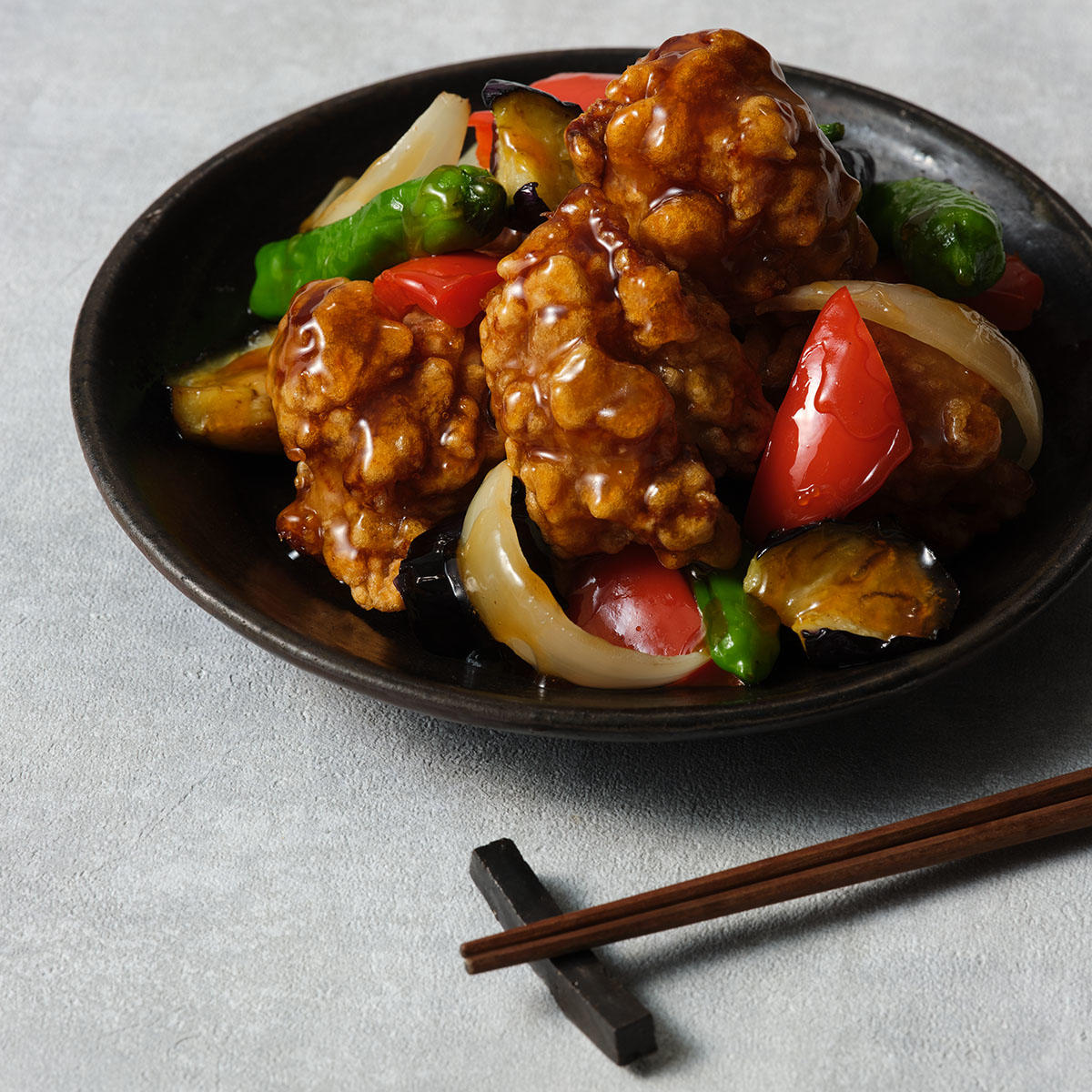 鶏と野菜の甘酢あん