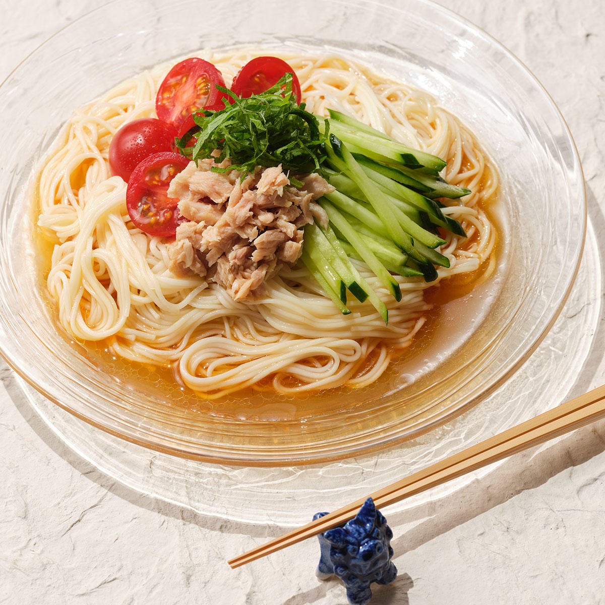 シークワーサーの冷やしぶっかけそうめん