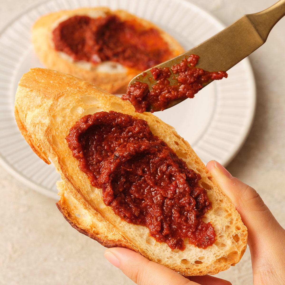 デリツィエカラブリア ンドゥーヤペーストの使用イメージ