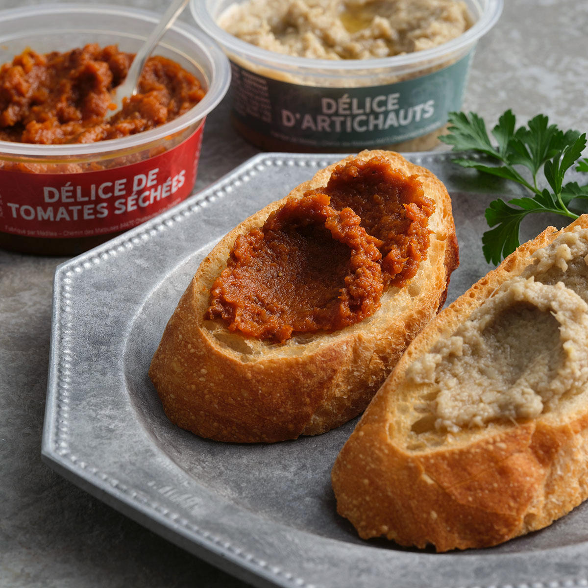 マルシェ･プロヴァンサル ドライトマトペースト_アーティチョークペースト_中身イメージ