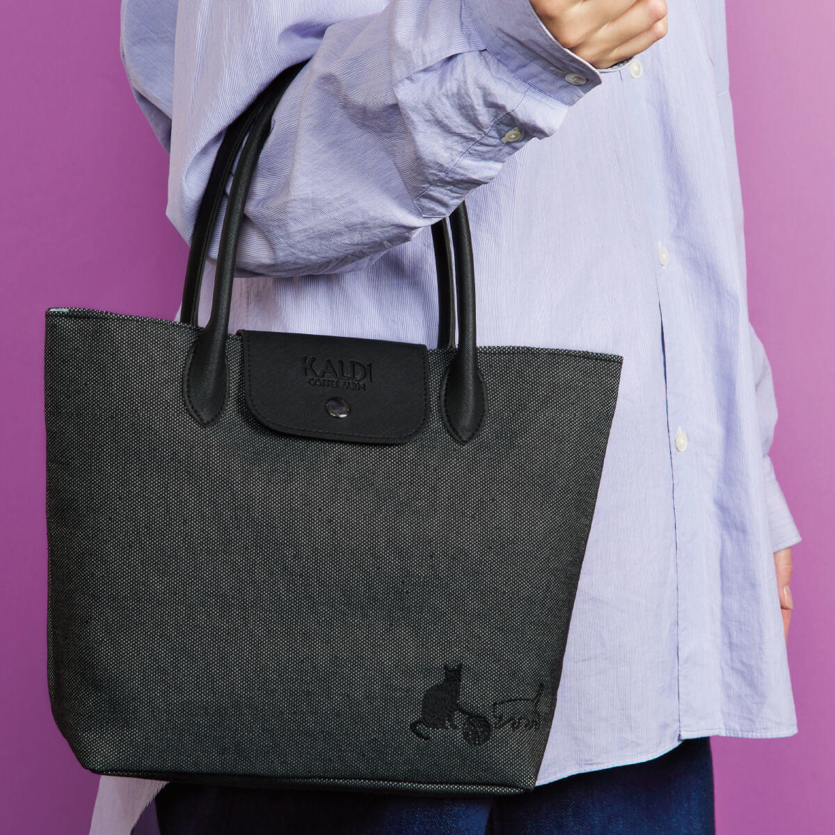 ネコの日バッグ2026プレミアム_持ったイメージ