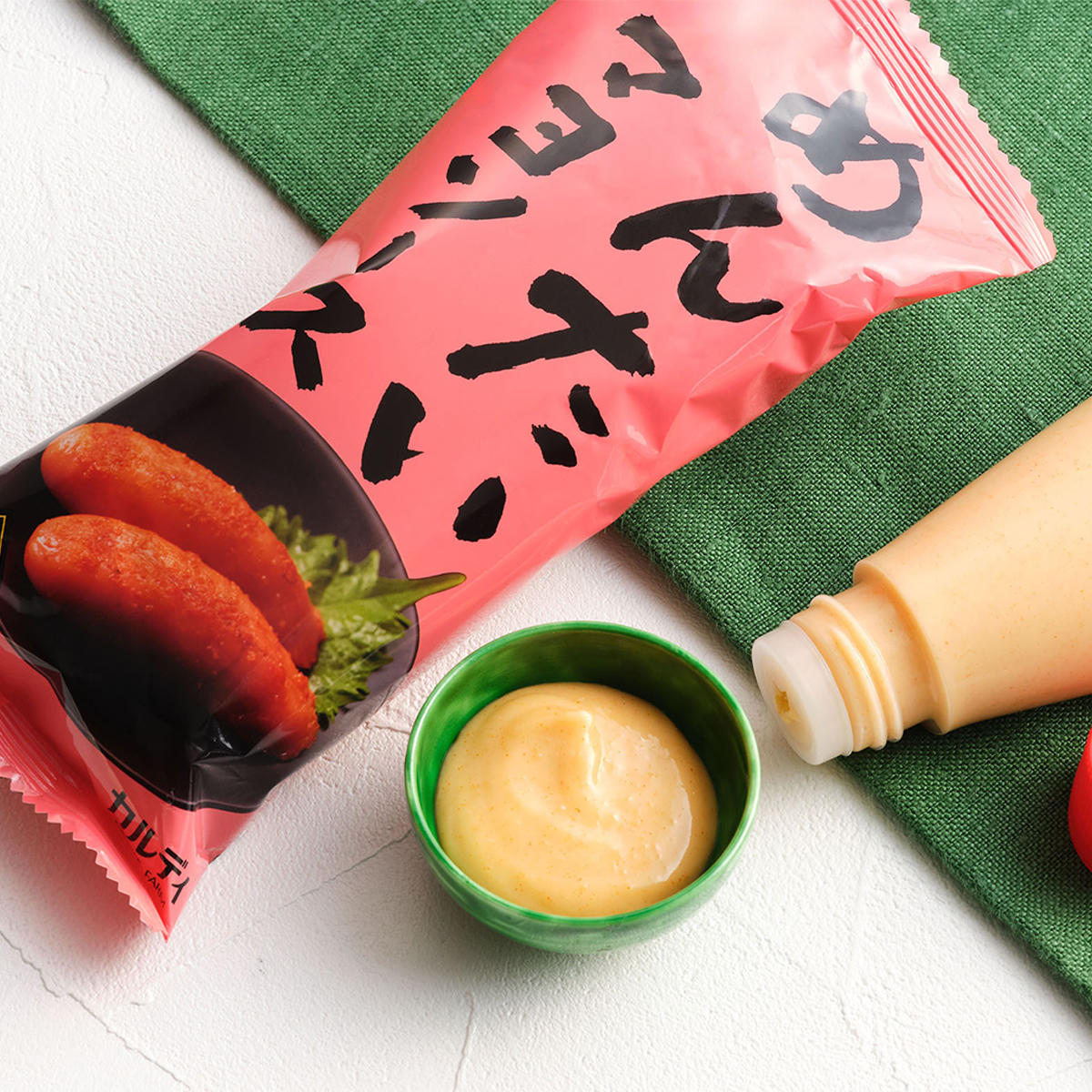 オリジナル めんたいマヨソース商品パッケージ